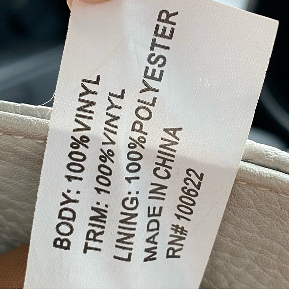 BOC Purse Born Concepts Brimfield Shopper Tote Faux Leather Bag Cream Brown - Picture 5 of 10